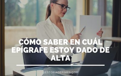 Cómo saber en qué epígrafe estoy dado de alta